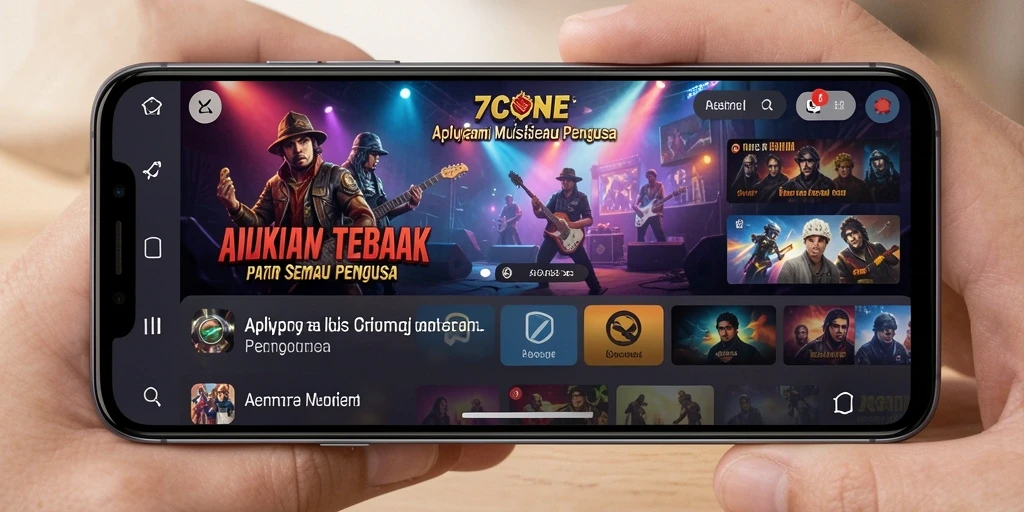Tampilan gameplay 7CONE yang menampilkan pengalaman musik interaktif.