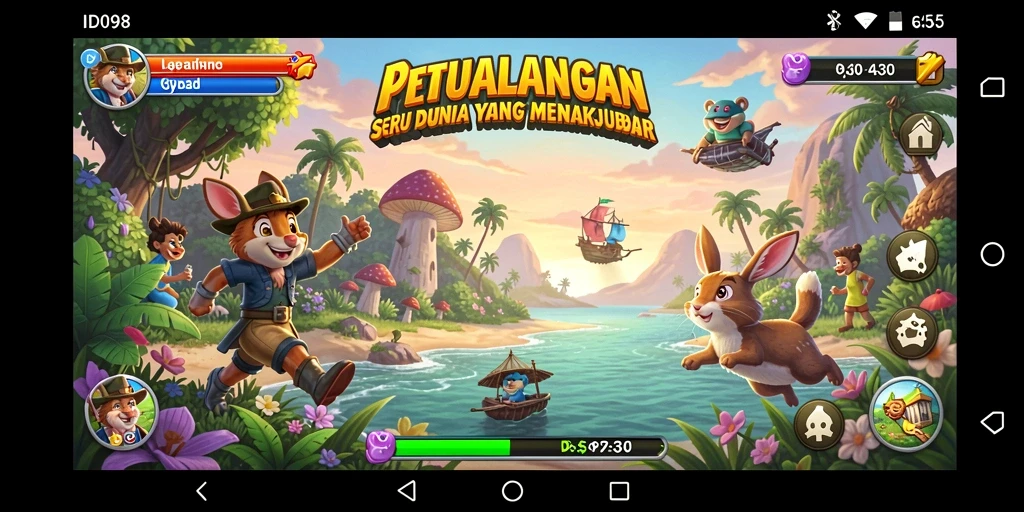 Tangkapan layar gameplay ID098 dengan pemandangan yang menakjubkan.