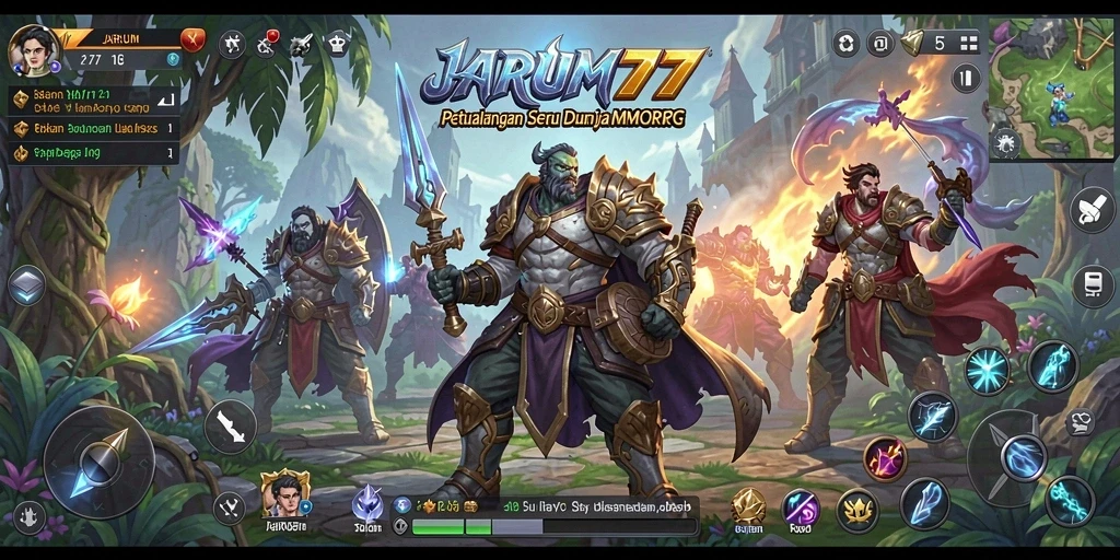 Tampilan gameplay epik dalam dunia fantastis JARUM77.